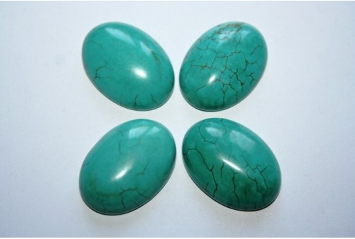 Cabochon Turchese Sintetico Ovale 25x18mm CAB05