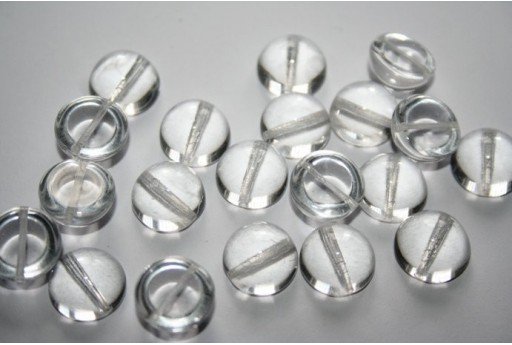 Perline Dome Beads 12x7mm, 10Pz., Crystal Col.00030