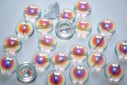 Perline Dome Beads 12x7mm, 10Pz., Crystal AB Col.28701