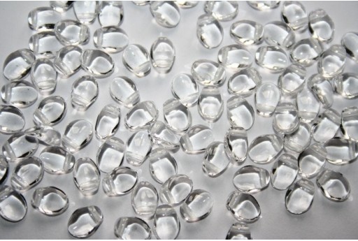 Perline Tulip Petals 6x8mm, 30Pz., Crystal Col.00030