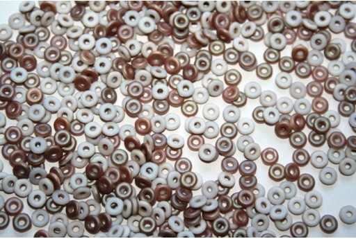 Perline O Bead 1x3,8mm, 5gr, Chalk White Celsian Matted Col.22571