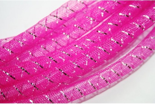 Rete Tubolare in Plastica Fuchsia 8mm - 2mt