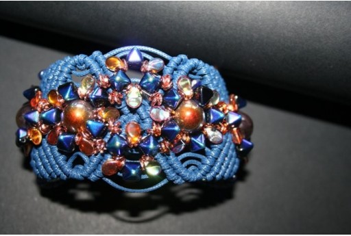 10 Perline Dome Beads 12x7mm Crystal Azuro Col.22201 2