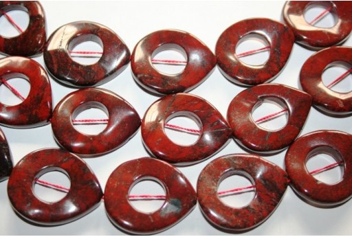 Pietra Jasper Kambaba Ovale Donut 25x18mm JA61A