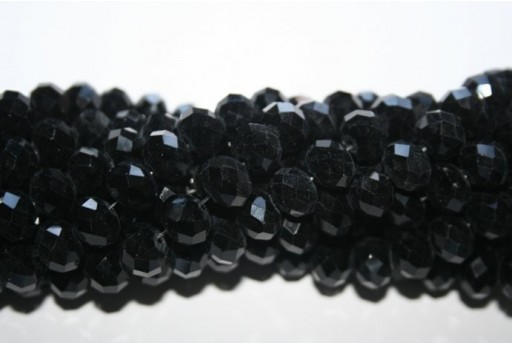 Vendita Cristallo Cinese Rondella Nera 7x10mm 