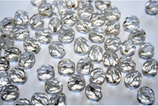 Perline Mezzi Cristalli Silver Lined Crystal 8mm - 25pz