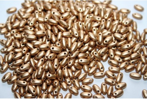 Perline Rizo 2,5x6mm, 10gr., Matte Metallic Flax Col.01710AL