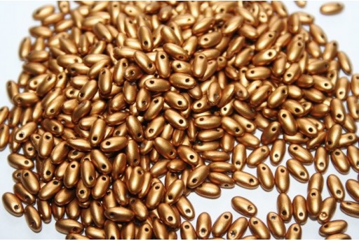 Perline Rizo 2,5x6mm 10gr. Matte Metallic Aztec Gold Col.01720AL