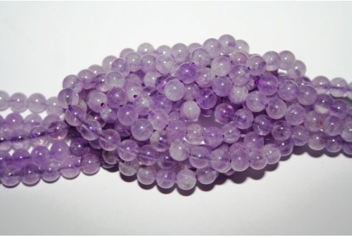 Filo 64 Pietre Ametista Lavanda Sfera 6mm AML12