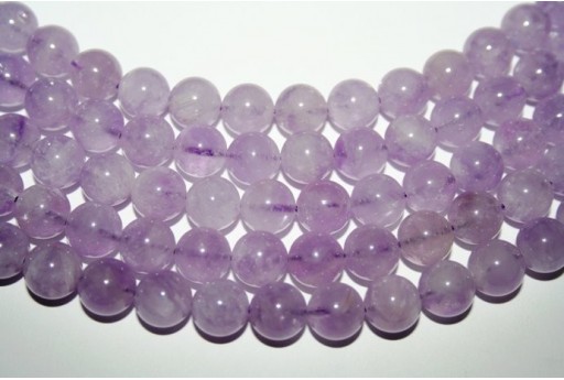 Filo 38 Pietre Ametista Lavanda Sfera 10mm AML14