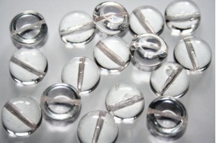 Perline Dome Beads 14X8mm, 10pz., Crystal Col.00030