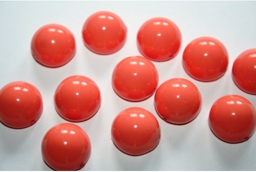 Perline Dome Beads 14X8mm, 10pz., Peach Coral Col.48955