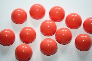 Perline Dome Beads 14X8mm, 10pz., Peach Coral Col.48955