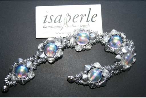 Perline Dome Beads 14X8mm, 10pz., Jet Azuro Col.22201 2