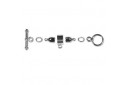 Set Chiusura T Bar 4mm, Colore Argento MIN133