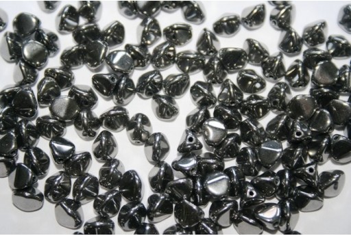 Perline Pinch Beads 7mm, 10gr., Jet Full Chrome