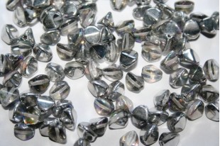 Perline Pinch Beads 7mm, 10gr., Crystal Silver Rainbow