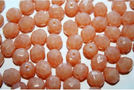 Perline Mezzi Cristalli Milky Apricot 8mm - 25pz
