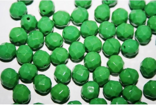 Perline Mezzi Cristalli Opaque Green 8mm - 25pz