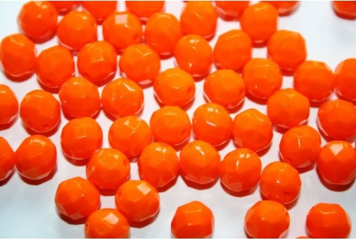 Perline Mezzi Cristalli Opaque Orange 8mm - 25pz