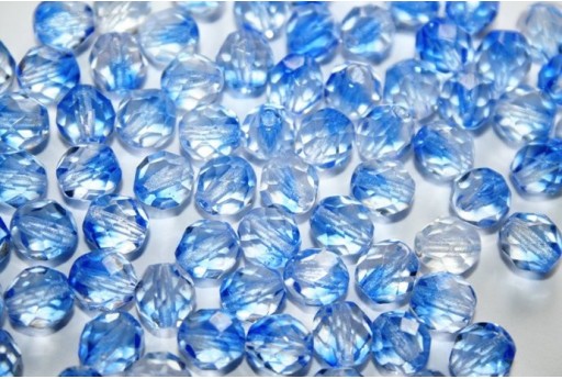 Perline Mezzi Cristalli Crystal/Sapphire 8mm - 25pz