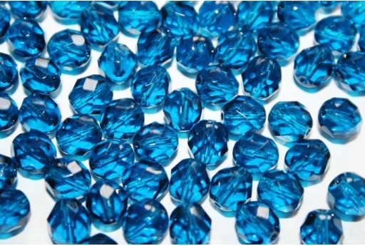 Perline Mezzi Cristalli Capri Blue 8mm - 25pz