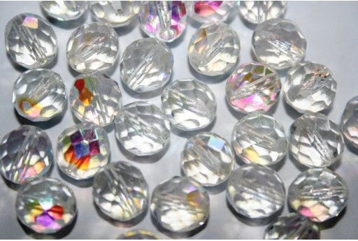Perline Mezzi Cristalli Crystal AB 10mm - 15pz