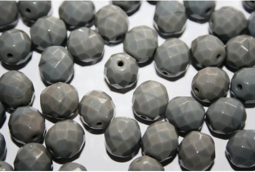 Perline Mezzi Cristalli Opaque Grey 10mm - 15pz