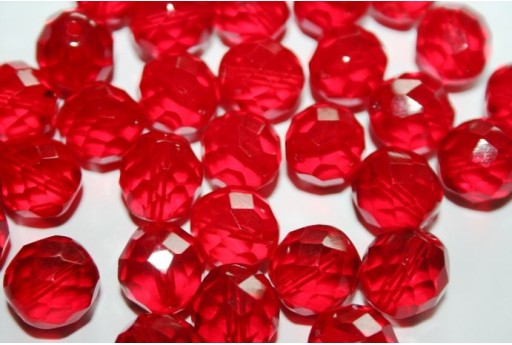 Perline Mezzi Cristalli Siam Ruby 12mm