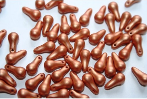 Bulb Beads 5x10mm, 25pz., Metallic Copper Col.29412