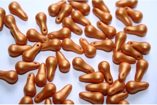 Bulb Beads 5x10mm, 25pz., Metallic Gold Col.29421