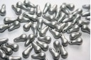 Bulb Beads 5x10mm, 25pz., Metallic Silver Col.29405
