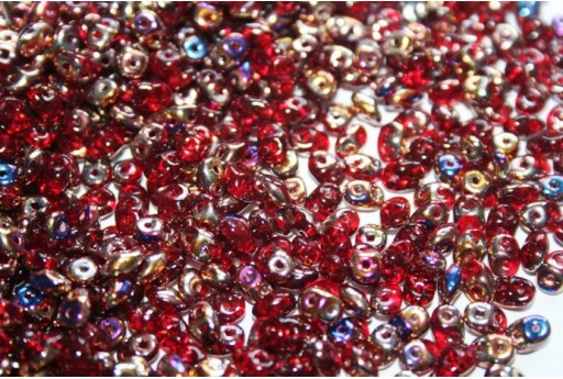 Perline Superduo Red Sliperit 5x2,5mm - 10g