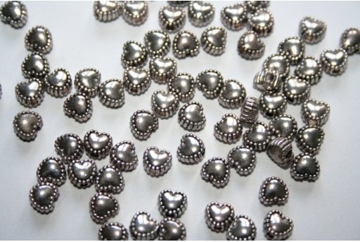 Cuori Argento Tibetano 5,5mm - 40pz