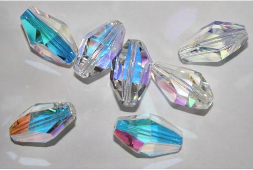 Polygon Bead Swarovski Crystal AB 18x12mm 5203 001AB
