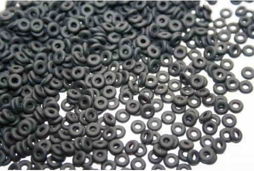 Perline O Bead 1x3,8mm, 5gr, Jet Matted Col.84110