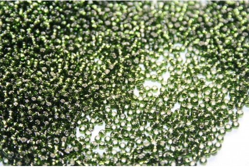Perline Toho Round Rocailles 11/0, 10gr. Silver-Lined Olivine Col.37