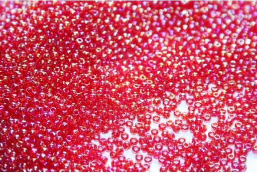 Perline Toho Round Rocailles 11/0, 10gr. Transparent Rainbow Ruby Col.165C
