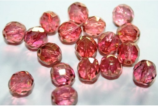 Perline Mezzi Cristalli Luster-Pink 10mm - 15pz