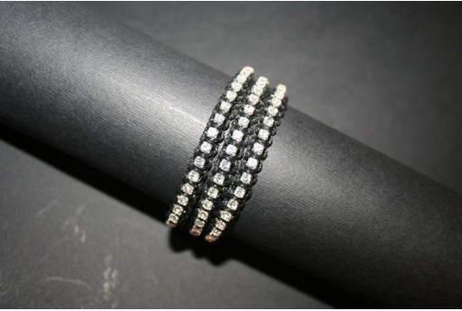 Kit Bracciale Macrame' 3 Fili Nero BR034A 2