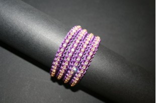 Kit Bracciale Macrame' 3 Fili Viola BR034B