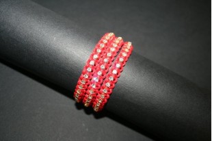 Kit Bracciale Macrame' 3 Fili Rosso BR034C