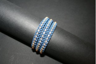 Kit Bracciale Macrame' 3 Fili Blue BR034D