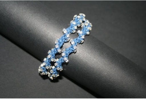 Kit Bracciale Macrame' Spirale 2 Fili Blue BR035C 2