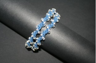 Kit Bracciale Macrame' Spirale 2 Fili Blue BR035C