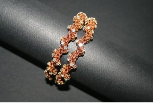 Kit Bracciale Macrame' Spirale 2 Fili Marrone BR035D 2