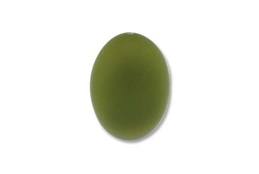 Cabochon Luna Soft Ovale 18,5x13,5mm., Verde Oliva Cod.LUN02F