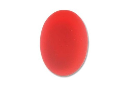 Cabochon Luna Soft Ovale 25X18mm., Rosso Cod.LUN03G