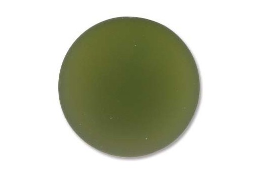 Cabochon Luna Soft Tondo 24mm., Verde Oliva Cod.LUN04F