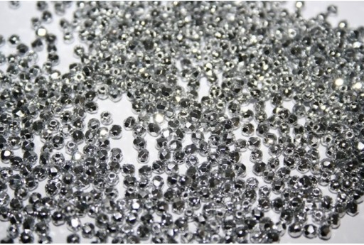 Perline Mezzi Cristalli Silver 2mm - 80pz
